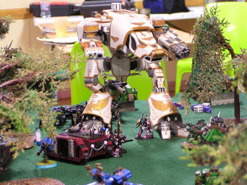 Apocalypse, Battle, Chaos, Chaos Space Marines, Imperial, Titan, Warhammer 40,000, Warhound