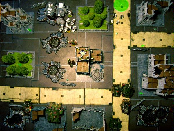 Battle Report, Game Table, Overhead, Warhammer 40,000