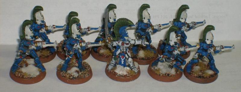 Eldar, Classic Dire Avenger Squad w/ Green Trim