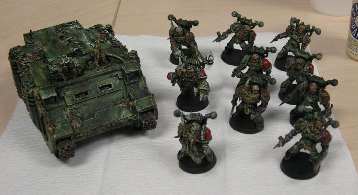 Chaos Rhino, Chaos Space Marines, Nurgle, Plague Marines, Rhino