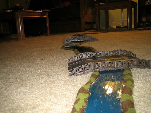 Bridge, River, Terrain