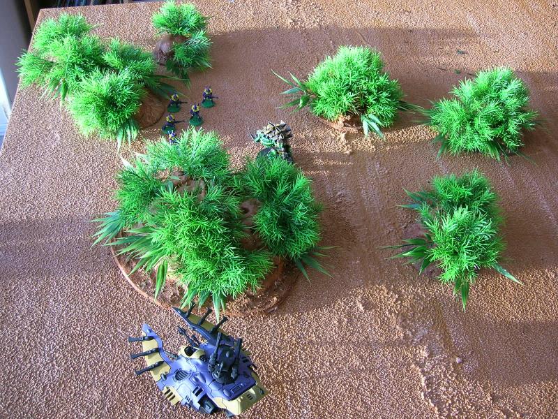 Jungle, Terrain, Wave Serpent/ Carnifex/Guardians top down