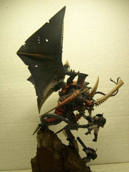 Diorama, Fire Warriors, Hive Tyrant, Tau, Tyranids, Warhammer 40,000, Winged