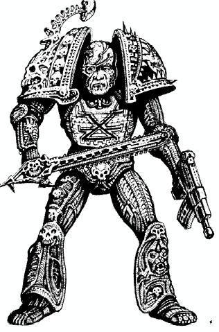 Artwork, Chaos, Chaos Space Marines, Copyright Games Workshop, Retro Review, Rogue Trader