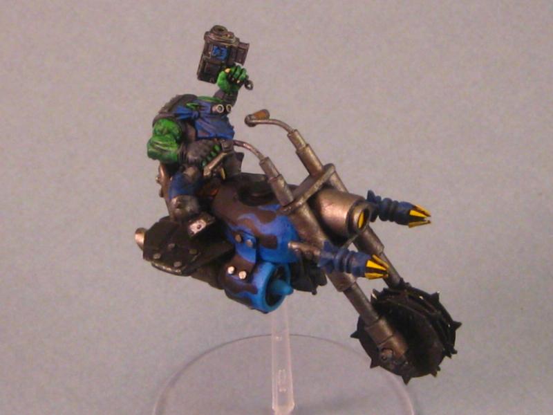 Chopper, Conversion, Deffkopta, Flames, Jetbike, Orks, Paint In Progress, Work In Progress