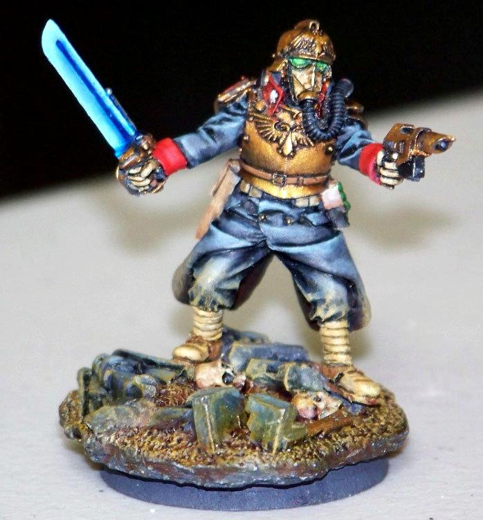 Command Squad, Death Korps of Krieg, Forge World, Guard, Imperial Guard, Officer, Power Sword, Warhammer 40,000