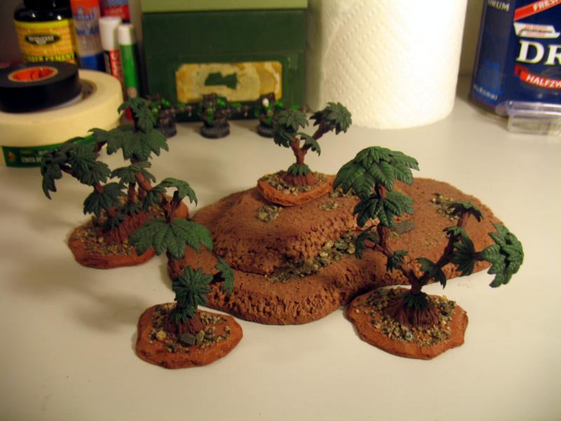 trees and low hill