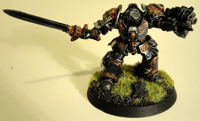 Daemons, Force Weapon, Grey, Grey Knights, Hunter, Inquisitor, Knights, Nemesis, Power Armor, Terminator Armor, Warhammer 40,000, Work In Progress