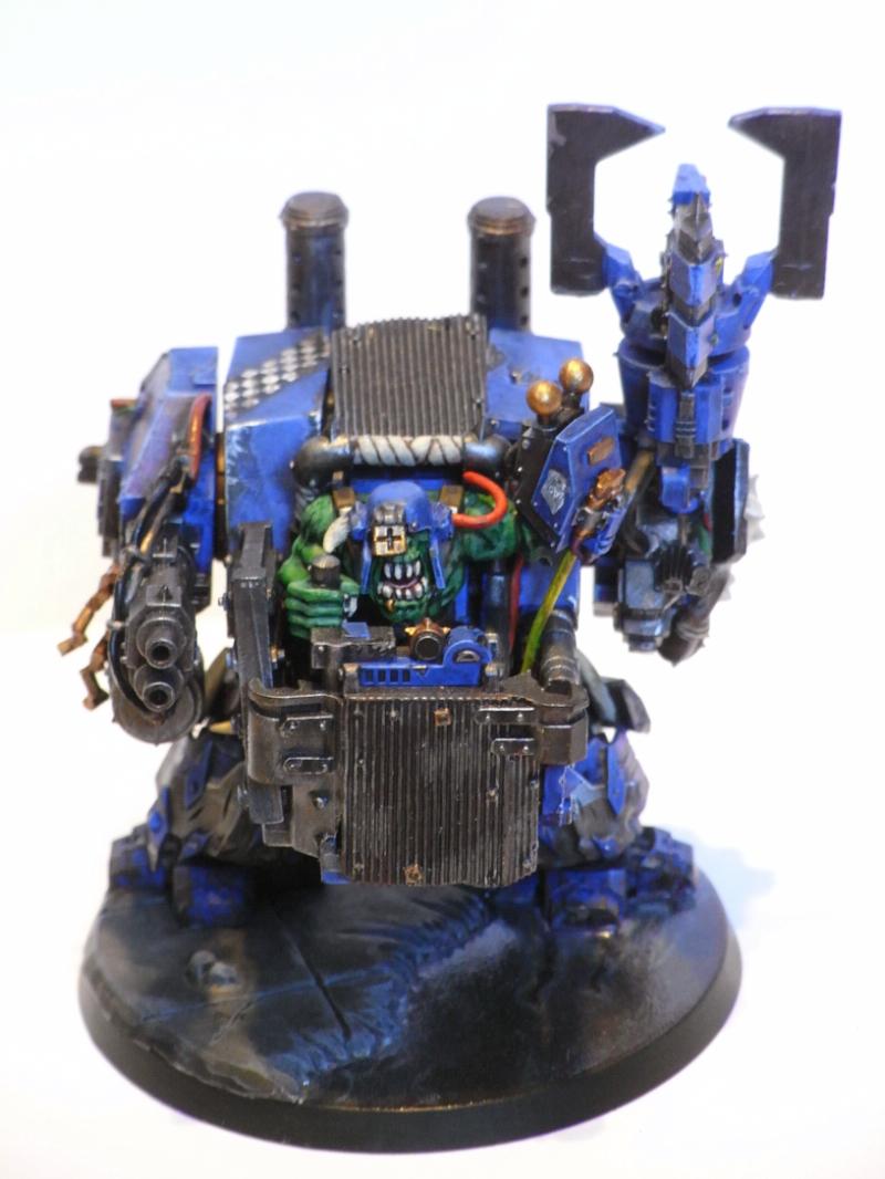 Assault On Black Reach, Blue, Bone, Checkered, Chequered, Conversion, Deff Dread, Deff Skulls, Deffskulls, Dreadnought, Marine Abuse, Orks, Rust, Skull, Too Many Tags!, Work In Progress
