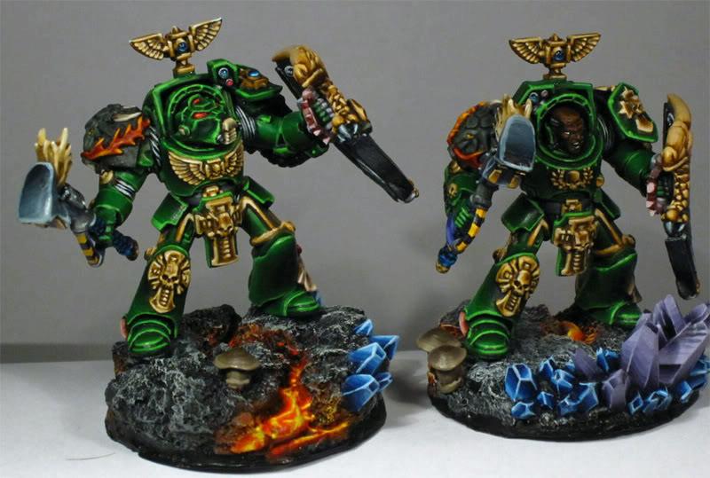 Kick Ass Painting, Lava Bases, Salamanders, Terminator Armor