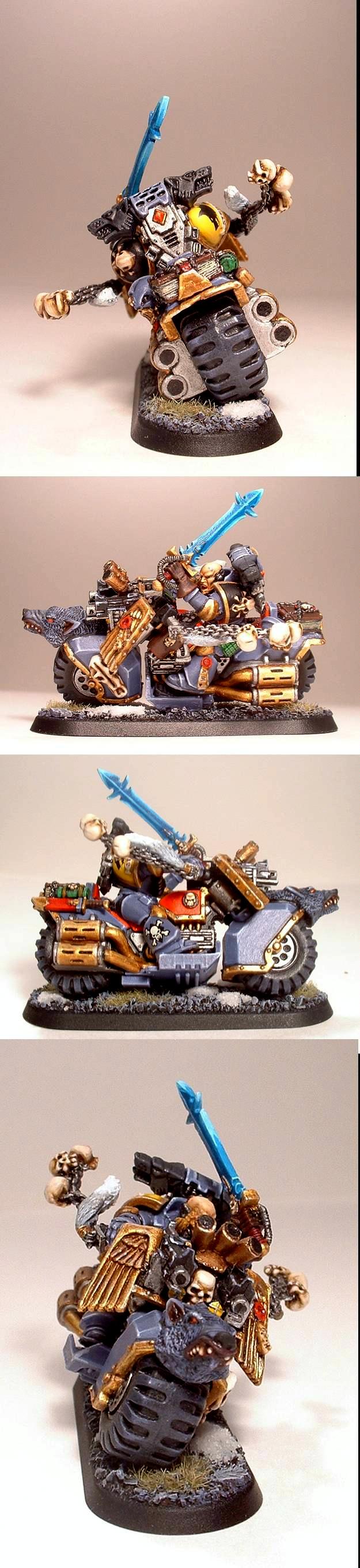 Bike, Conversion, Space Marine Bikes, Space Marines, Space Wolves, Swift Claws, Warhammer 40,000, Wolf Guard Battle Leader