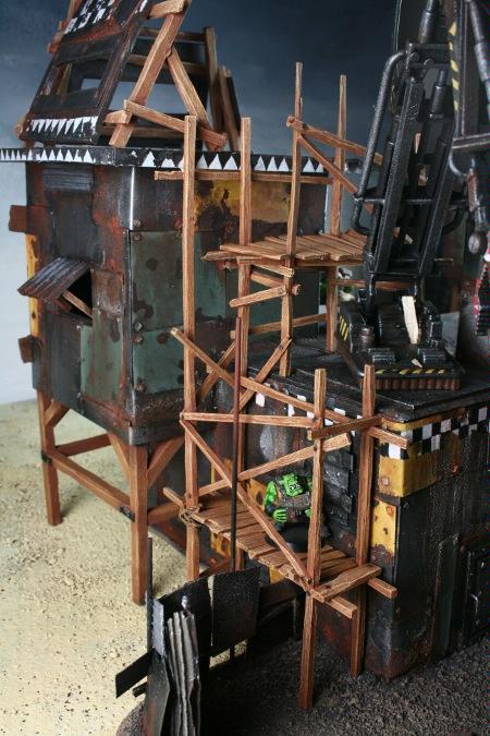 Garage, Mechanic, Mekboy, Orcs, Orks, Scratch Build, Space Ork, Terrain
