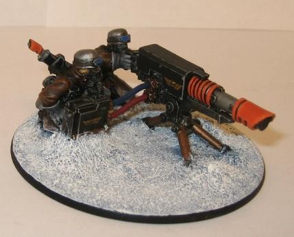Heavy Weapons Team, Imperial Guard, Lascannon, Snow, Steel Legion, Valhallans, Warhammer 40,000