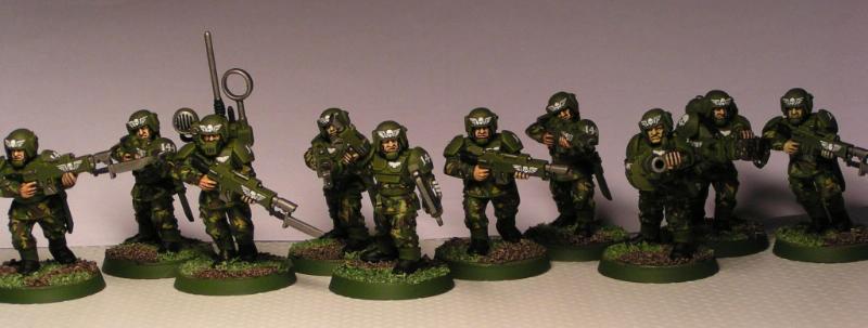 Cadians, Imperial Guard, Infantry Squad, Warhammer 40,000