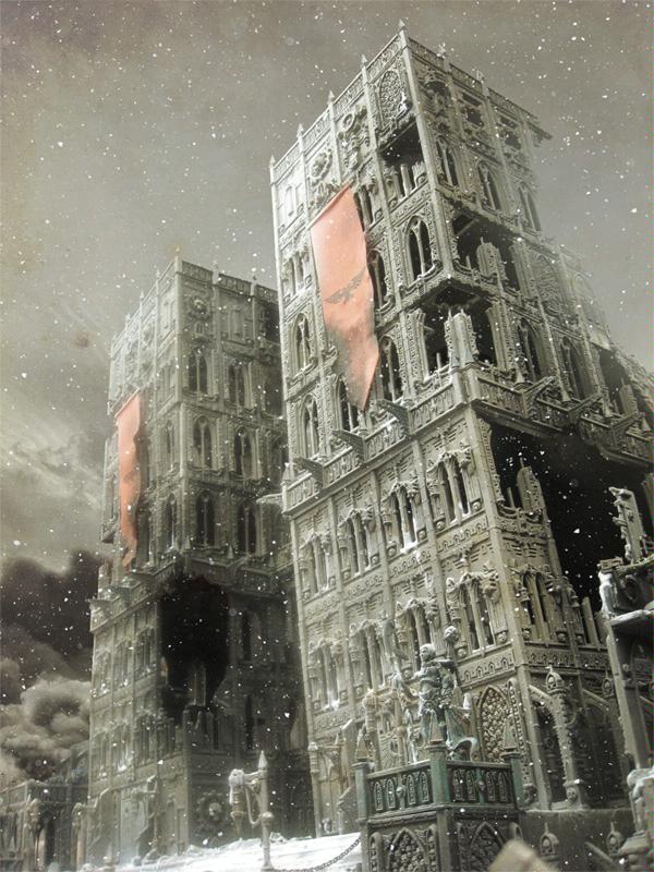Awesome, Buildings, Cities Of Death, Photoshop, Snow, Terrain