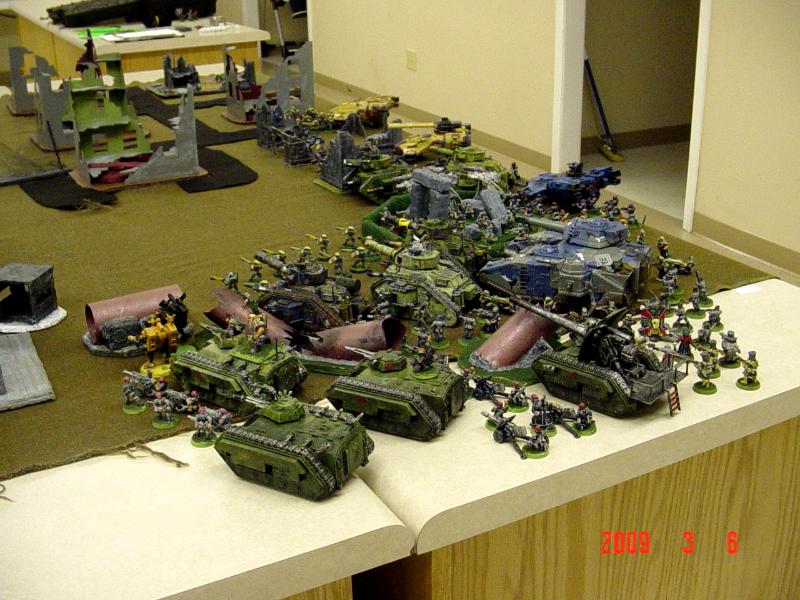Apocalypse, Battle, Battle Report, Black Templars, Game Table, Imperial Guard, Tau, Terrain, Warhammer 40,000
