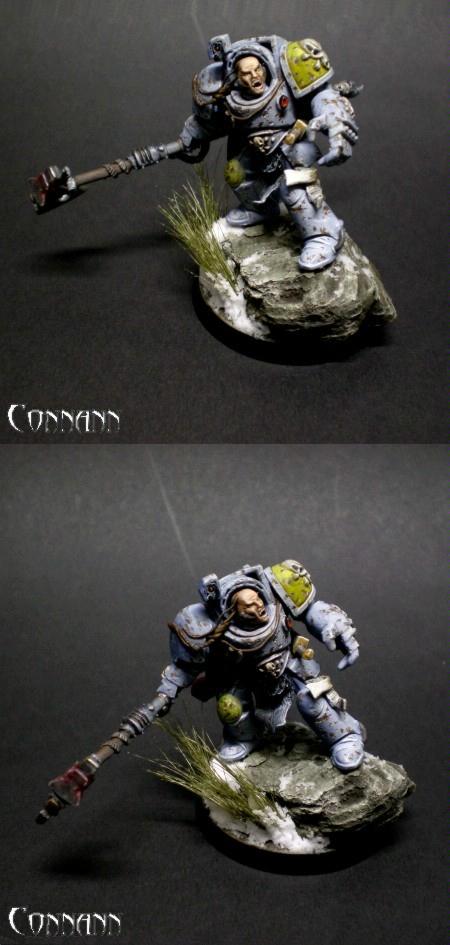 28mm, Diorama, Space Marines, Space Wolves, Terminator Armor, Veteran, Warhammer 40,000