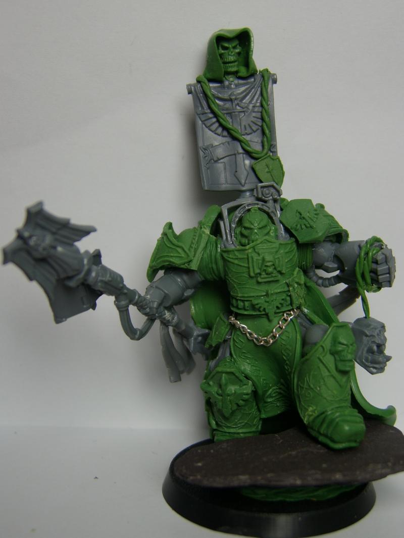 Chaplain, Dark Angels, Deathwing, Greenstuff, Sculpting, Space Marines, Terminator Armor