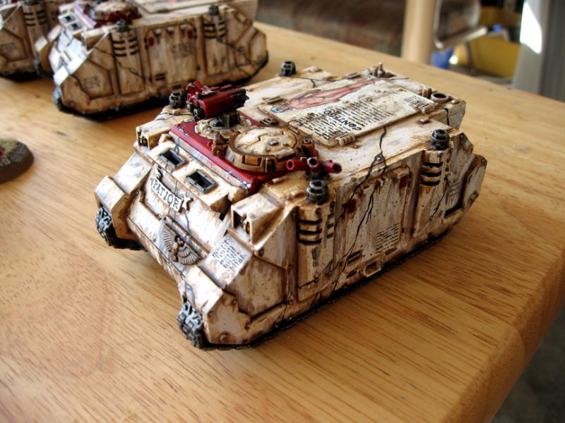 Battle Damage, Rhino, Space Marines, Warhammer 40,000, Weather