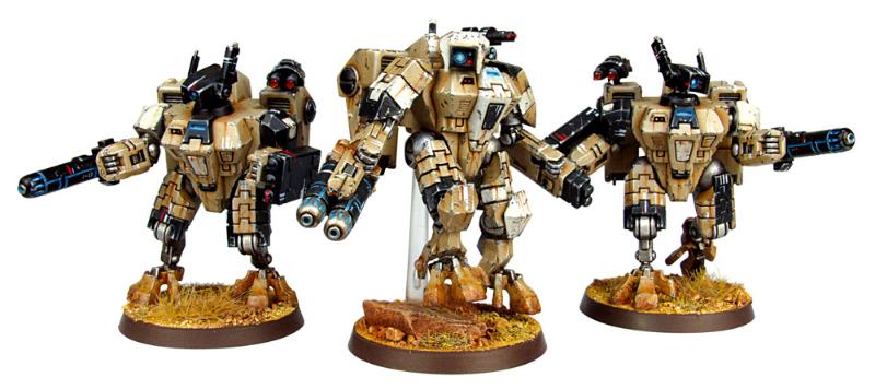 Crisis Battlesuit, Tau, Warhammer 40,000, Weathered