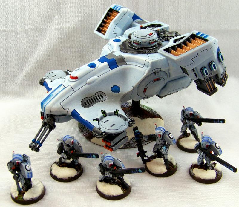 Devilfish, Fire Warriors, Snow, Tau