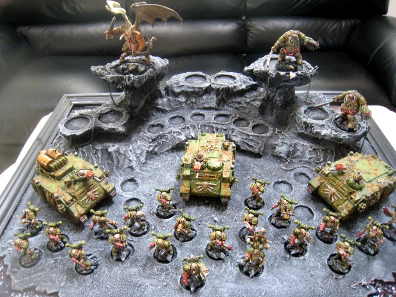 Army, Chaos, Chaos Space Marines, Display Board, Nurgle, Warhammer 40,000