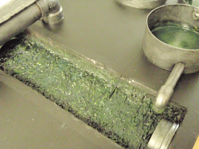 View of the dried water