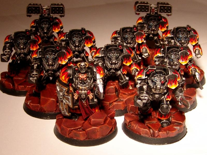 Custom, Fire, Flames, Scenic, Space Marines, Terminator Armor, Warhammer 40,000