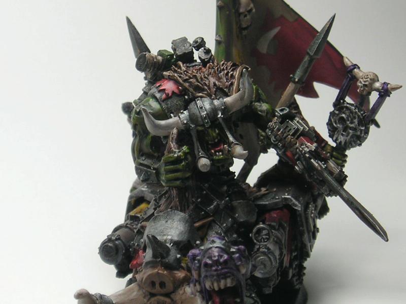 Snakebite Warboss on Cyboar10