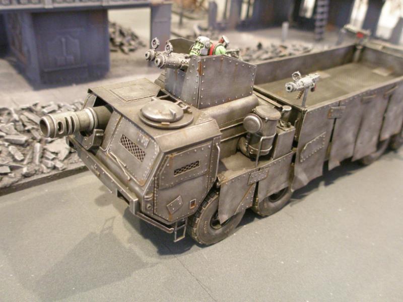 Battlewagon, Grey, Orks, Scratch Build, Warhammer 40,000