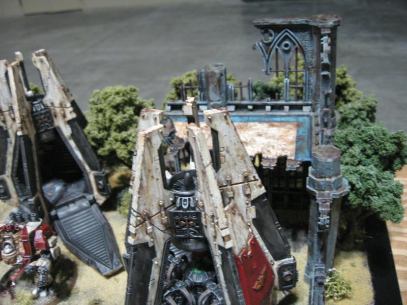 Dreadnought, Drop Pod, Space Marines, Terrain