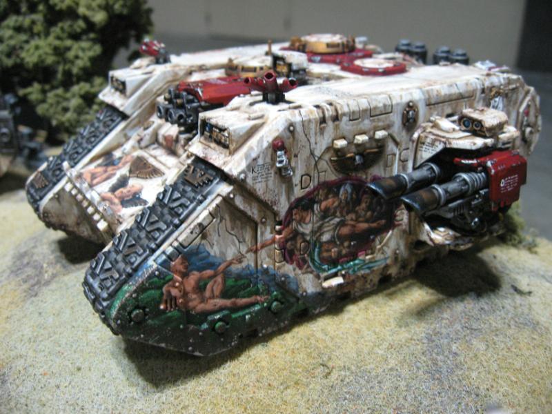 28mm, Armored Personnel Carrier, Armored Vehicle, Artwork, Freehand, Games Workshop, Heavy Support, Science-fiction, Space Marines, Tank, Warhammer 40,000