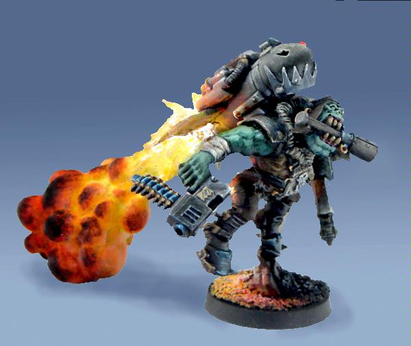Awesome, Flames, Jump Pack, Orks, Source Lighting, Storm Boy, Warhammer 40,000