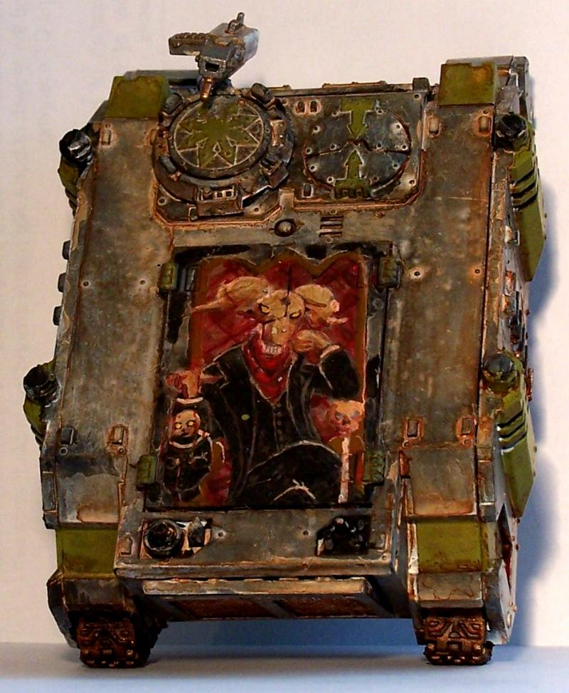 Chaos, Chaos Space Marines, Death Guard Freehand, Nurgle, Rhino, Rusted, Silvermk2, Warhammer 40,000