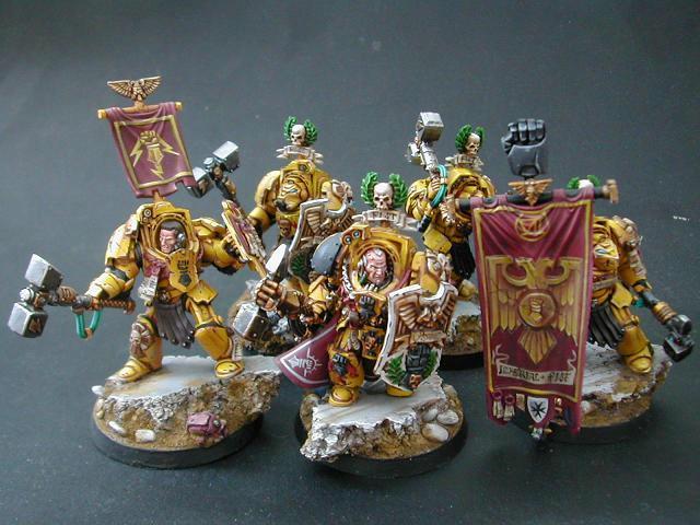 Imperial Fists, Space Marines, Terminator Armor, Warhammer 40,000