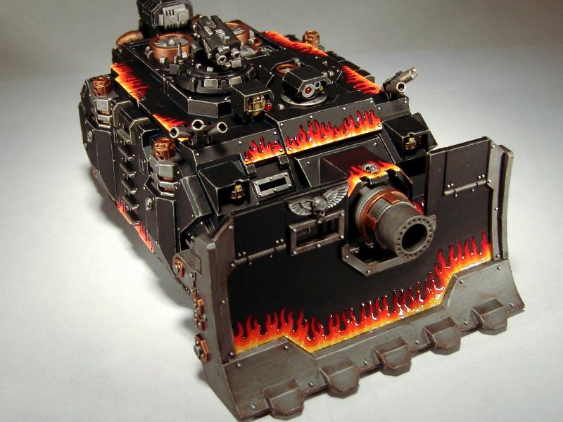 Flames, Heavy Support, Space Marines, Tank, Vindicator, Warhammer 40,000
