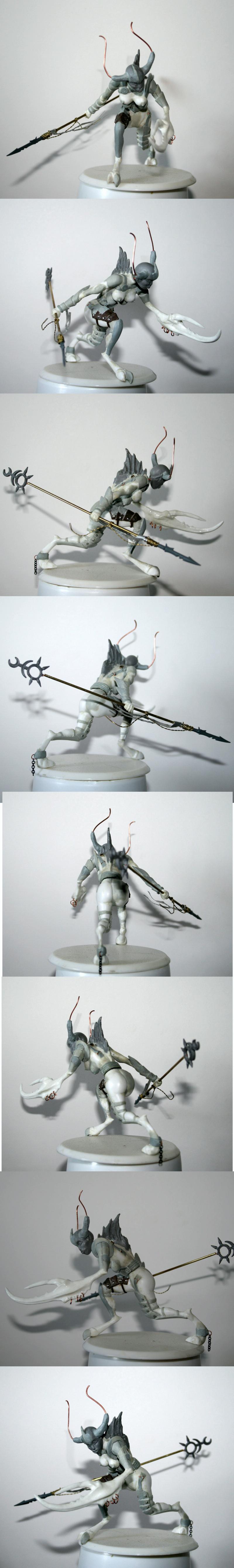 Conversion, Daemon Prince, Daemon Princess, Daemons, D&aelig;mon Princess, Slaanesh, Warhammer 40,000