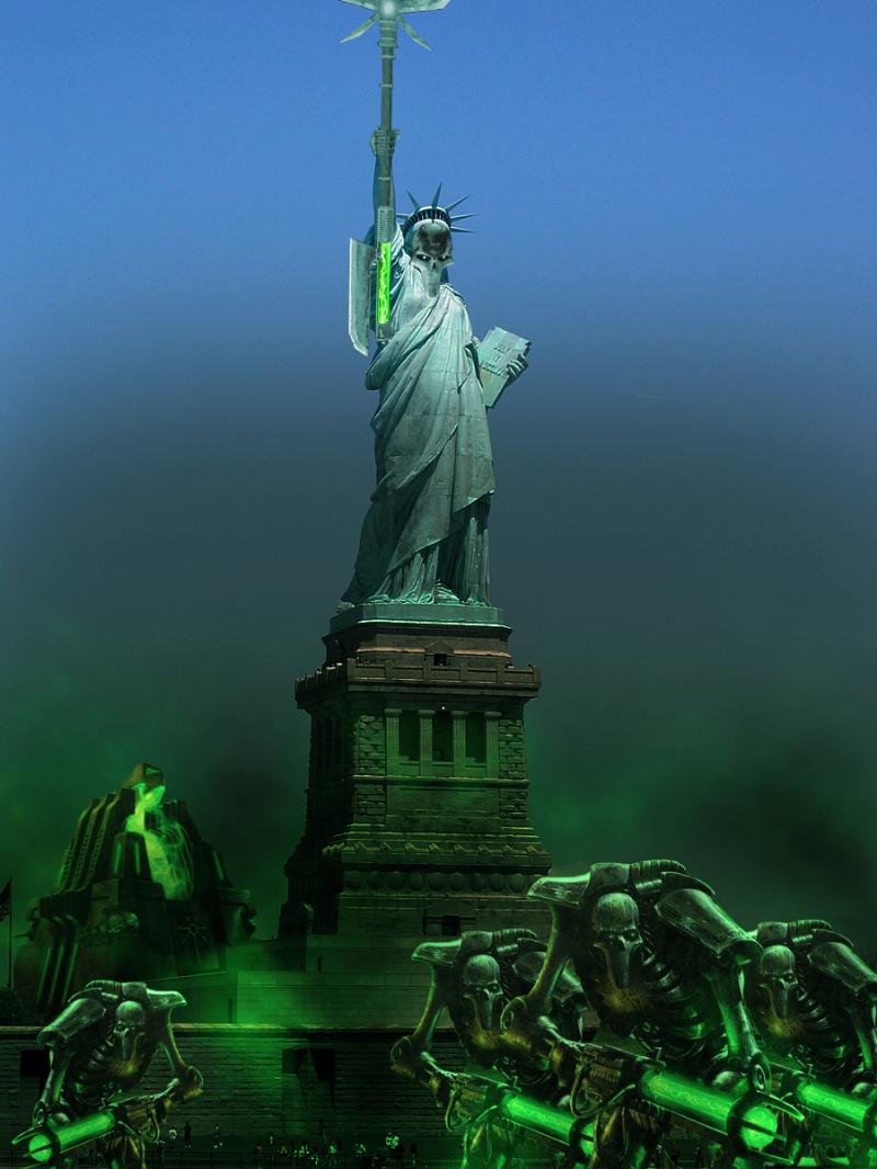 Humor, Motivational Poster, Necrons, New York, Photoshop, Poster