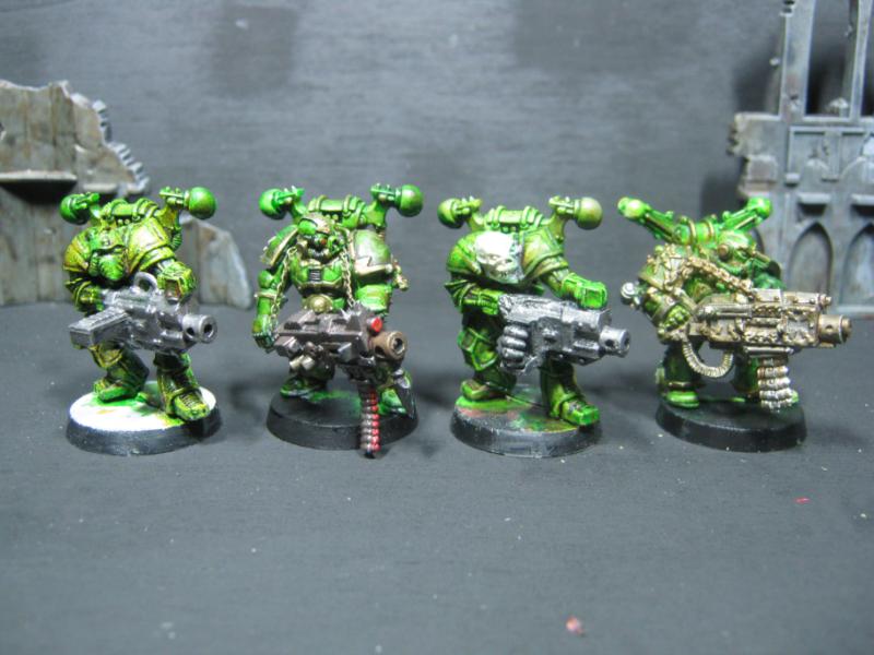 DEATH GUARD 7 Plague Marines #1 METAL OOP Warhammer 40k Games Workshop