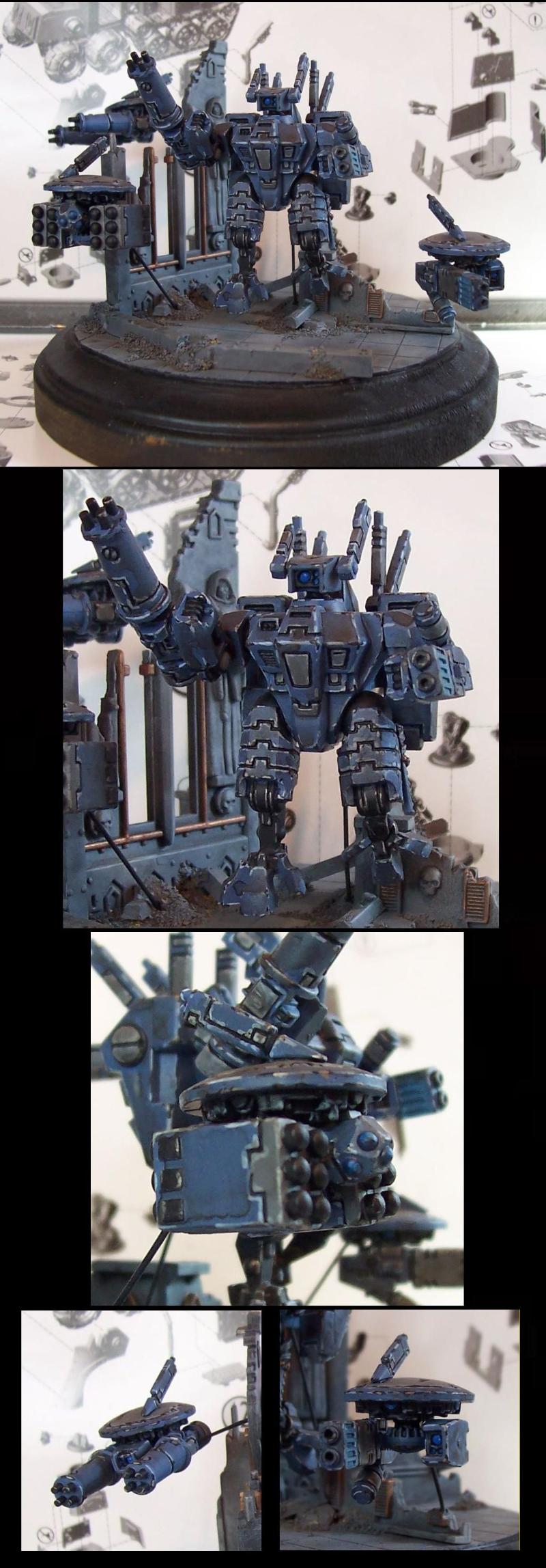 Battlesuit, Conversion, Diorama, Drones, Tau