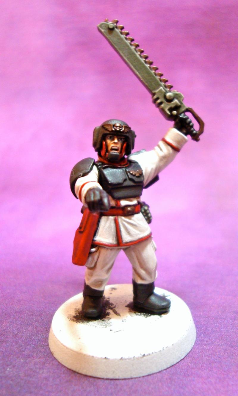 Cadians, Chainsword, Infantry, Warhammer 40,000, White