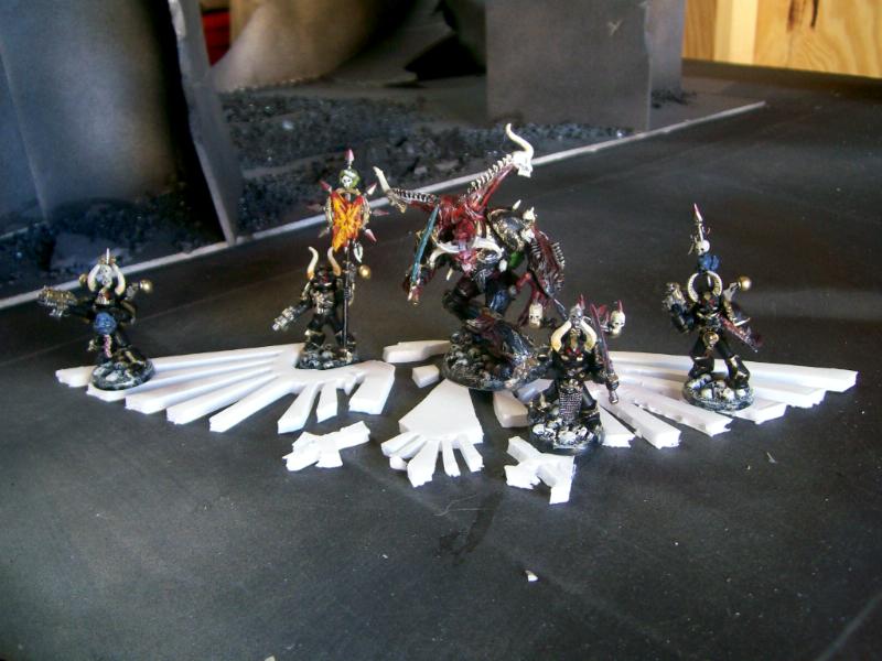 Chaos Space Marines, Daemon Prince, Games Workshop, Painted, Warhammer 40,000, Work In Progress