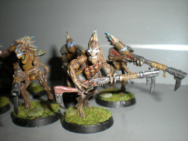 Games Workshop, Kroot, Kroot Warriors, Painted, Tau, Tau Conversions, Warhammer 40,000