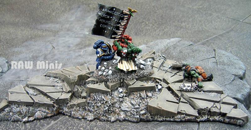 Conversion, Diorama, Imperial, Painting, Space Marines, Warhammer 40,000