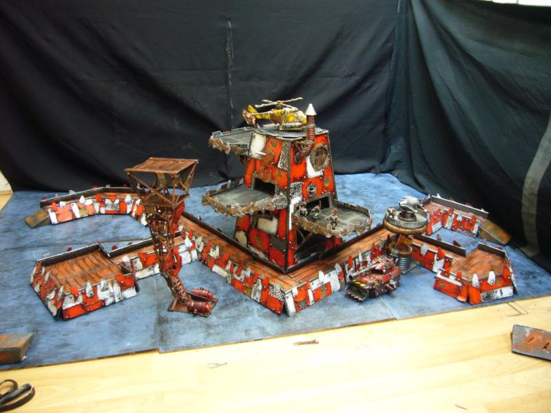 Helecopter, Landing Pad, Orks, Orky, Terrain, Trench