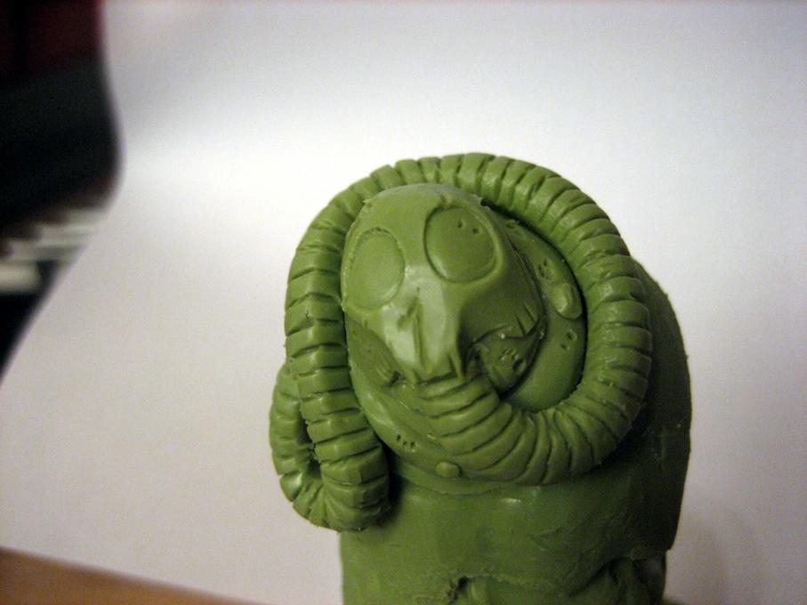 Bust, Chaos, Chaos Space Marines, Greenstuff, Nurgle, Sculpting, Warhammer 40,000, Work In Progress