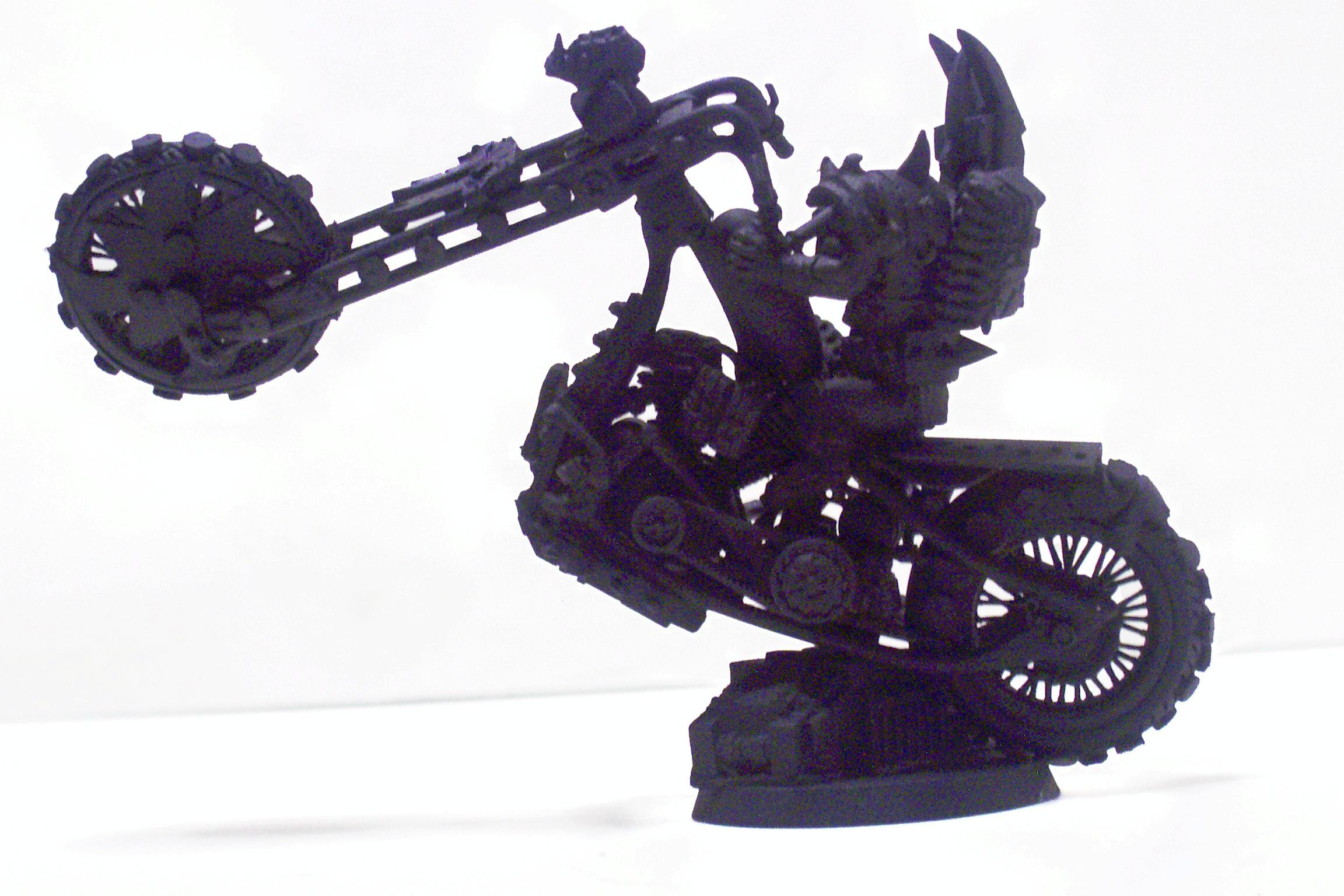 Bike, Conversion, Orks, Primered, Toy, Warboss, Warhammer 40,000, Work In Progress
