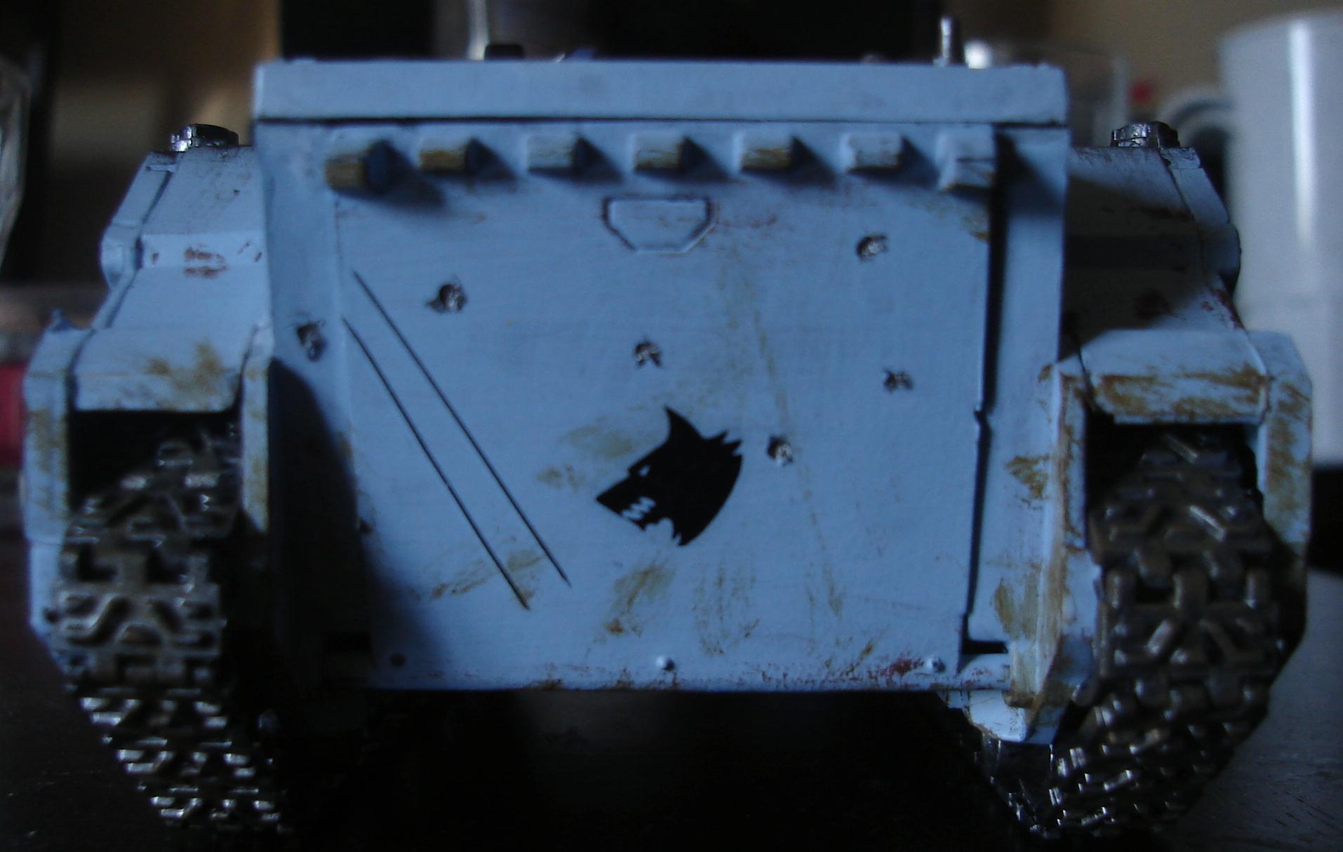Rhino, Space Marines, Space Wolves, Tank, Vehicle, Warhammer 40,000, Weathered