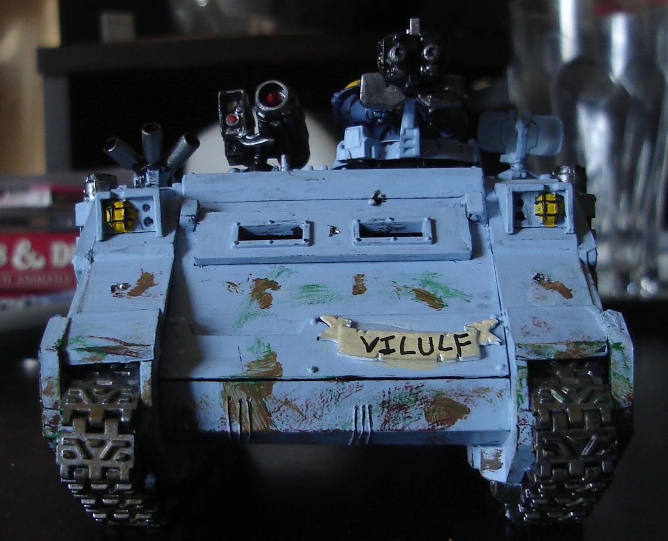 Rhino, Space Marines, Space Wolves, Tank, Vehicle, Warhammer 40,000, Weathered