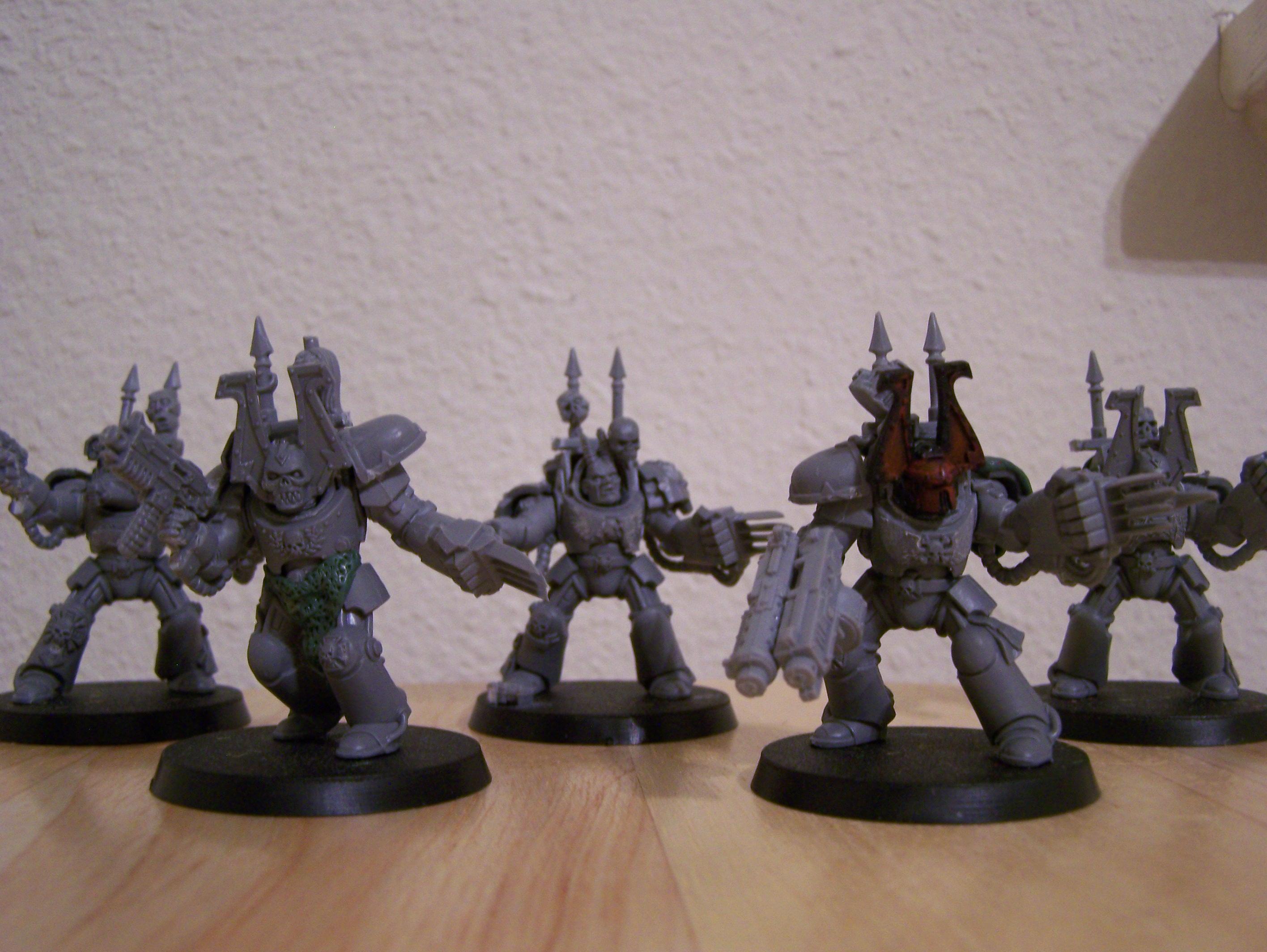 Chaos, Chaos Space Marines, Khorne, Terminator Armor, Unpainted, Warhammer 40,000, World Eaters